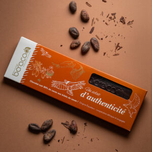 Tablette authenticité baracao chocolat noir avec packaging