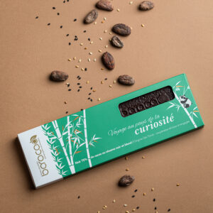 tablette de chocolat "curiosité" aux deux sésames blonds et noirs