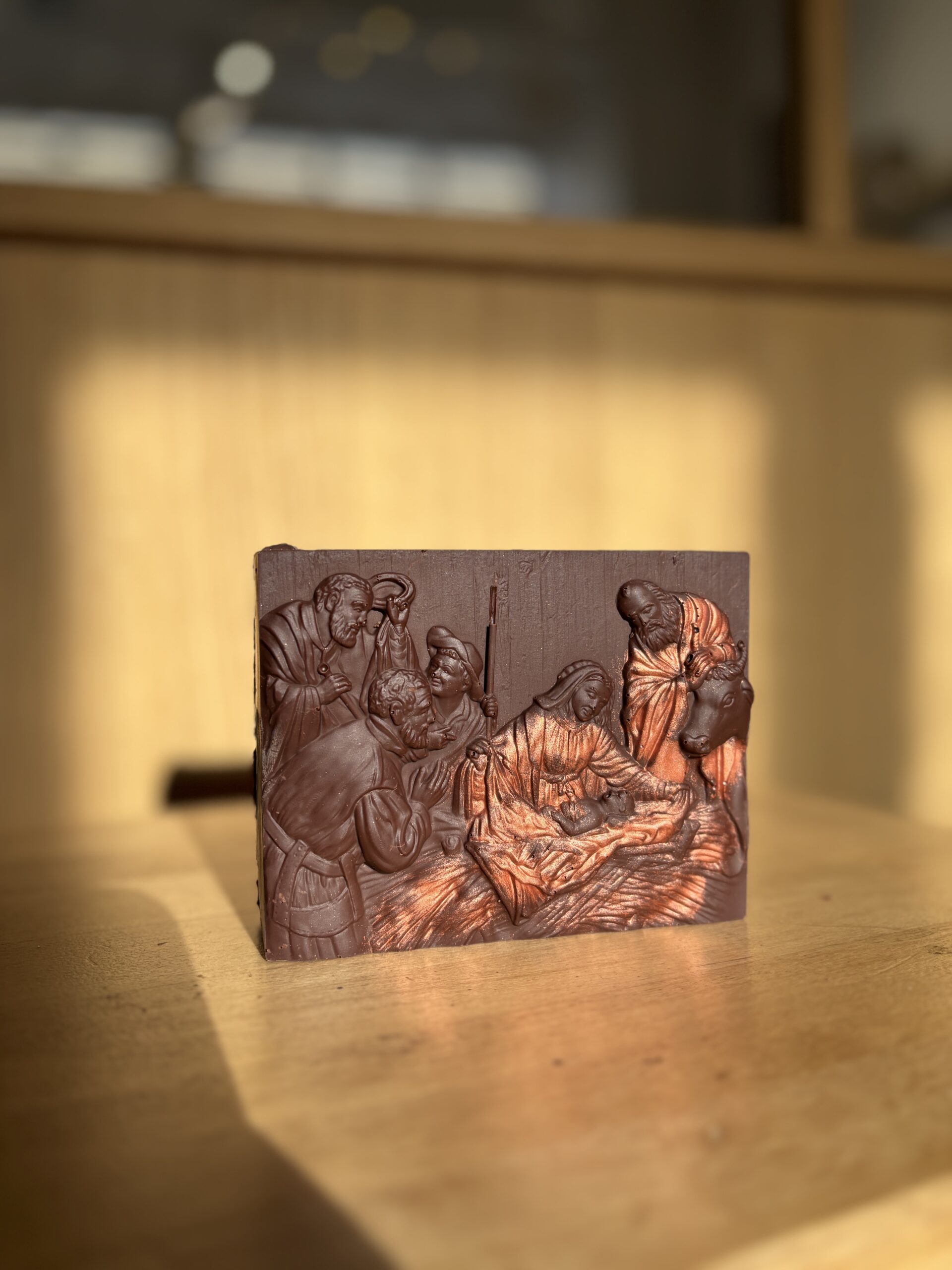 moulage en chocolat de crèche